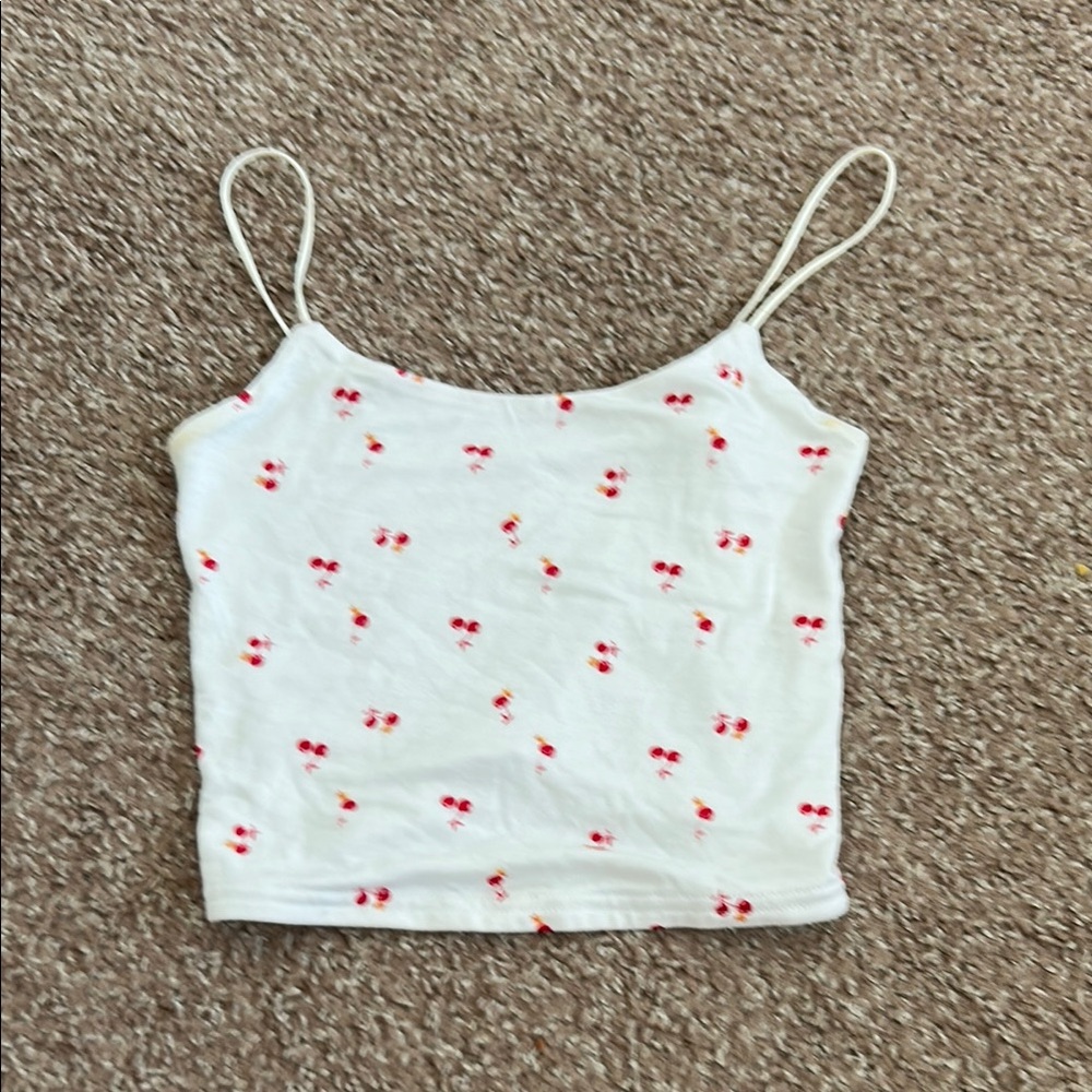PacSun Cherry Sleeveless Crop Camisole